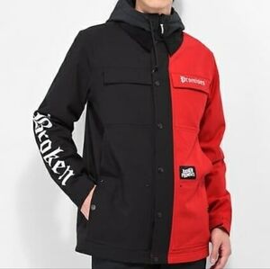 Broken Promises Hooded Jacket – Red & BlackSize: Large (L)